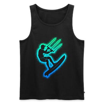 Kitesurf Enfants Hommes Kitesurf - Débardeur bio Premium Homme - noir - Devant - Michal (187cm)
