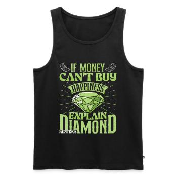 Diamant-Künstler-Sammlung Geld kann Diamant kaufen - Männer Premium Bio Tank Top - Schwarz - Vorne - AI Model Male 178 light (178cm)