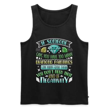 Diamond Painter Crafting Embroidery Diamond Artist - Men's Premium Organic Tank Top - black - Front - Michal (187cm)