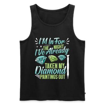 Diamant-Mal-Kits für Erwachsene Maler Diamond - Männer Premium Bio Tank Top - Schwarz - Vorne - AI Model Male 178 light (178cm)
