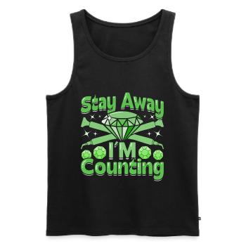 Diamond Artist Bleib weg Ich zähle Diamond - Männer Premium Bio Tank Top - Schwarz - Vorne - AI Model Male 178 light (178cm)