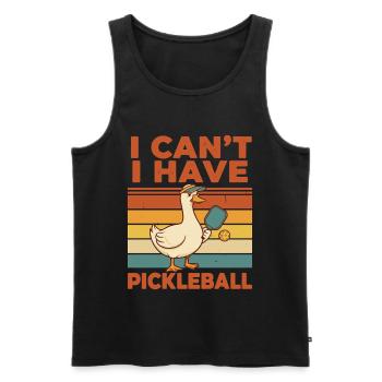 Pickleball-lustiger Pickleball-Pickleball - Männer Premium Bio Tank Top - Schwarz - Vorne - AI Model Male 178 light (178cm)