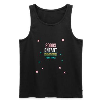 Enfant 2000s Fierté Totale - Débardeur bio Premium Homme - noir - Devant - Michal (187cm)