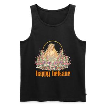 Happy Beltane Blessings May Day Celebrations Pagan - Men's Premium Organic Tank Top - black - Front - AI Model Male 178 light (178cm)
