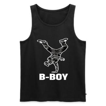 Breakdance B-Boy Danse de rue Hip Hop - Débardeur bio Premium Homme - noir - Devant - AI Model Male 178 light (178cm)