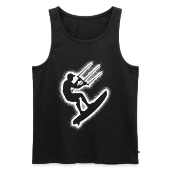 Kitesurf Enfants Hommes Kitesurf - Débardeur bio Premium Homme - noir - Devant - Michal (187cm)