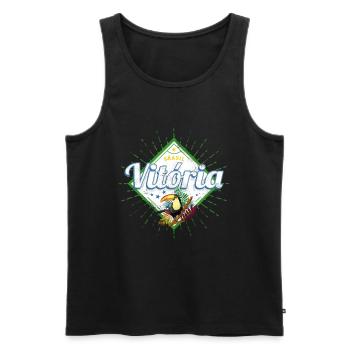 Vitória Espírito Santo Brazil Toucan Souvenir - Men's Premium Organic Tank Top - black - Front - Michal (187cm)