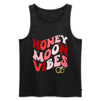 Flitterwochen-Vibes Neue Bräute Hochzeit gerade verheiratet - Männer Premium Bio Tank Top - Schwarz - Vorne - AI Model Male 178 light (178cm)