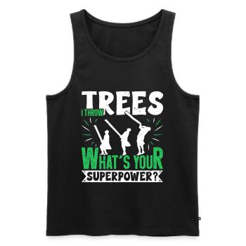 Caber wirft Scottish Highland Games Highlander Highlander - Männer Premium Bio Tank Top - Schwarz - Vorne - AI Model Male 178 light (178cm)