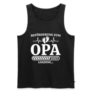 Du wirst Opa 2027 – Baby Ankündigung Geschenk - Männer Premium Bio Tank Top - Schwarz - Vorne - Michal (187cm)