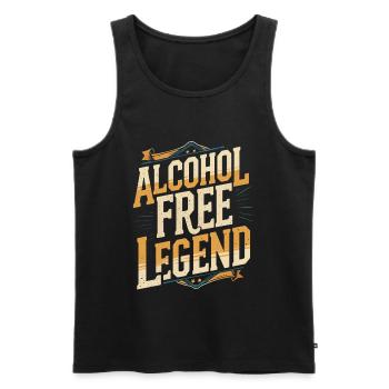 Légende de l’abstinence antialcoolique sans alcool - Débardeur bio Premium Homme - noir - Devant - Michal (187cm)