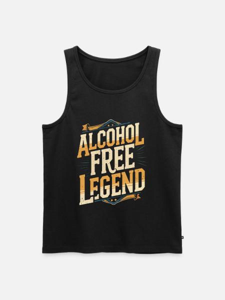 Antialcoholic Abstinent Alcohol Free Legend - Men's Premium Organic Tank Top - black