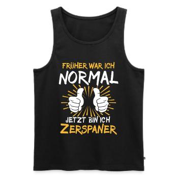 Zerspaner Spruch - Männer Premium Bio Tank Top - Schwarz - Vorne - Michal (187cm)