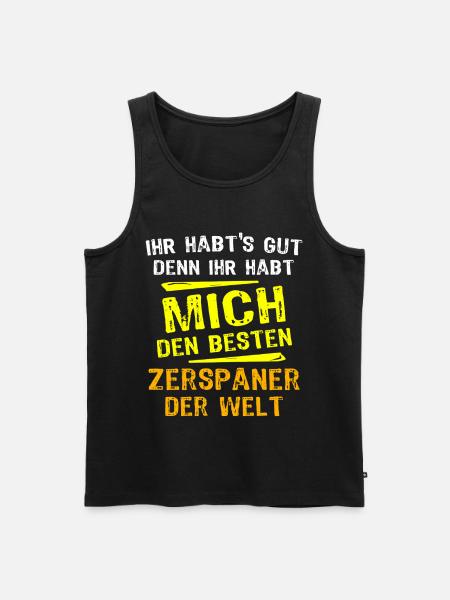 Zerspaner Geschenk - Männer Premium Bio Tank Top - Schwarz