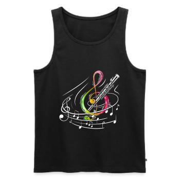 Marimbiste Musicien de percussion de pratique - Débardeur bio Premium Homme - noir - Devant - AI Model Male 178 light (178cm)