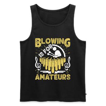 Marimba-Spieler-Blasen ist für Amateure. Percussion - Männer Premium Bio Tank Top - Schwarz - Vorne - AI Model Male 178 light (178cm)