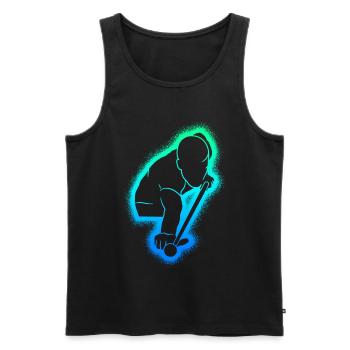 Billard Billiard Pool Herren Kinder Jungen Snooker - Männer Premium Bio Tank Top - Schwarz - Vorne - Michal (187cm)