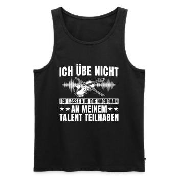 Geige Ich übe nicht - Violinist Geschenkidee - Männer Premium Bio Tank Top - Schwarz - Vorne - AI Model Male 178 light (178cm)