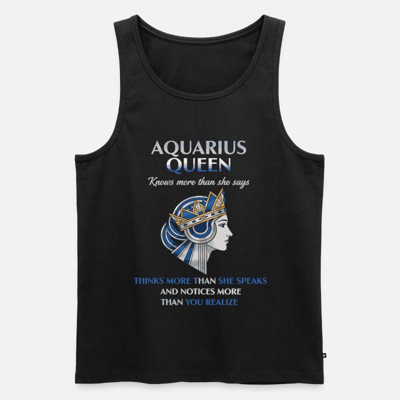 Aquarius Queen Sternzeichen Wassermann - Männer Premium Bio Tank Top - Schwarz