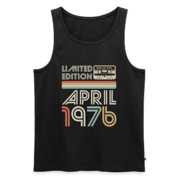 Best of April 1976 Kassette | Limited Edition - Männer Premium Bio Tank Top - Schwarz - Vorne - Michal (187cm)