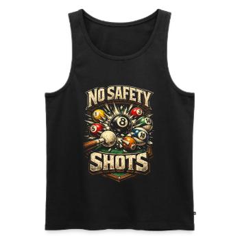 8-Ball Billard No Safety Shots - Männer Premium Bio Tank Top - Schwarz - Vorne - AI Model Male 178 light (178cm)
