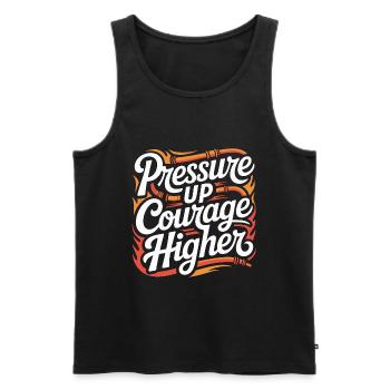 Fire Engineer Pressure Up Courage Fire Department - Männer Premium Bio Tank Top - Schwarz - Vorne - AI Model Male 178 light (178cm)