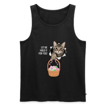 Let Me Hold It For You - Men's Premium Organic Tank Top - black - Front - Michal (187cm)