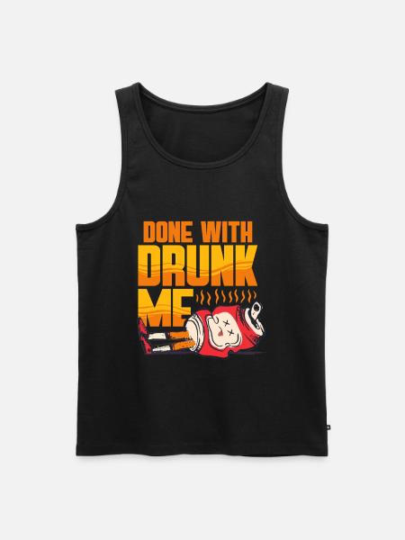 Antialcoholic Abstinent Done With Drunk Me - Men's Premium Organic Tank Top - black