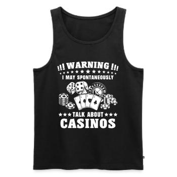 Casino - Débardeur bio Premium Homme - noir - Devant - AI Model Male 178 light (178cm)