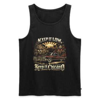 Lowrider Auto Keep It Low Keep It Chicano - Männer Premium Bio Tank Top - Schwarz - Vorne - AI Model Male 178 light (178cm)