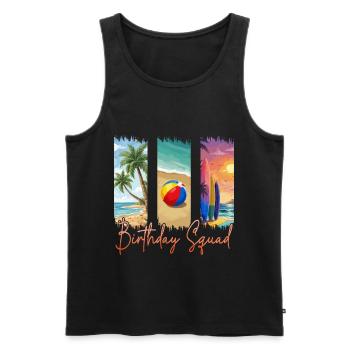 Birthday Squad Beach Sommerkreuzfahrt - Männer Premium Bio Tank Top - Schwarz - Vorne - Michal (187cm)