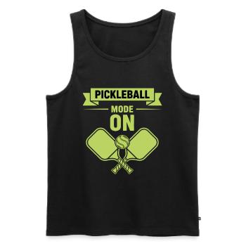 Pickleball-Modus bei Funny Player Pickle Ball Love - Männer Premium Bio Tank Top - Schwarz - Vorne - Michal (187cm)