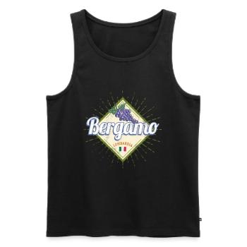 Bergamo Lombardei Italien Weintrauben Souvenir - Männer Premium Bio Tank Top - Schwarz - Vorne - AI Model Male 178 light (178cm)