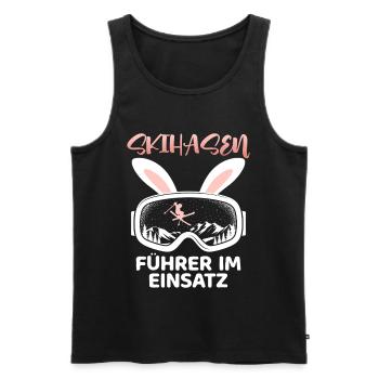 Skifahren SKIHASEN FÜHRER IM EINSATZ Lustiges - Männer Premium Bio Tank Top - Schwarz - Vorne - Michal (187cm)