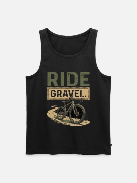 Aventure à vélo de gravier - Débardeur bio Premium Homme - noir