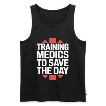 Paramedic Training Medics To Save EMS Educator - Men's Premium Organic Tank Top - black - Front - Michal (187cm)