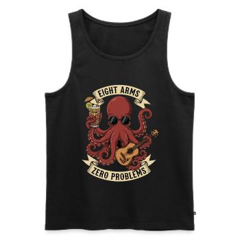 Eight Arms Zero Problems - Men's Premium Organic Tank Top - black - Front - AI Model Male 178 light (178cm)