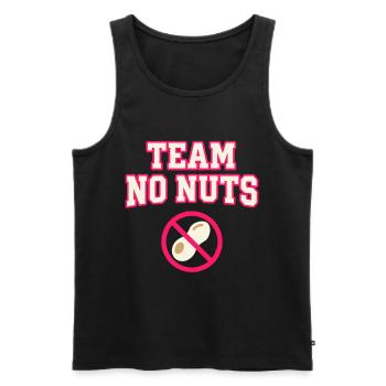 Team No Nuts mit Erdnuss Symbol - Männer Premium Bio Tank Top - Schwarz - Vorne - AI Model Male 178 light (178cm)