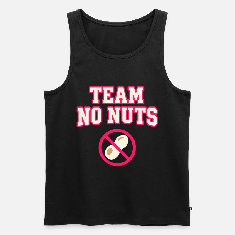 Team No Nuts mit Erdnuss Symbol - Männer Premium Bio Tank Top - Schwarz
