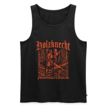 Holzknecht Forstwirtschaft Wald Motorsäge - Männer Premium Bio Tank Top - Schwarz - Vorne - AI Model Male 178 light (178cm)