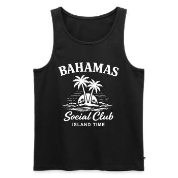 Bahamas Social Club Island Time - Männer Premium Bio Tank Top - Schwarz - Vorne - Michal (187cm)