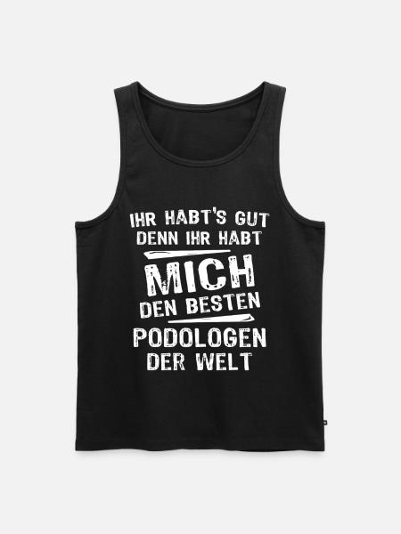 Podologe - Männer Premium Bio Tank Top - Schwarz