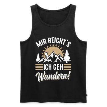 Mir_Reichts ich gehe Wandern lustige Berg Sprüche - Männer Premium Bio Tank Top - Schwarz - Vorne - Michal (187cm)