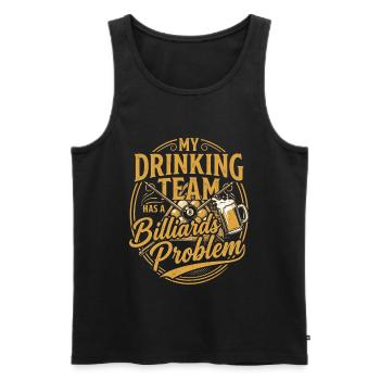 Billard Bier Lustig Shirt Geschenk Spieler Humor - Männer Premium Bio Tank Top - Schwarz - Vorne - AI Model Male 178 light (178cm)