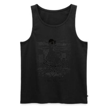 Lustige Gans, ich wohne hier jetzt, Baseball - Männer Premium Bio Tank Top - Schwarz - Vorne - AI Model Male 178 light (178cm)