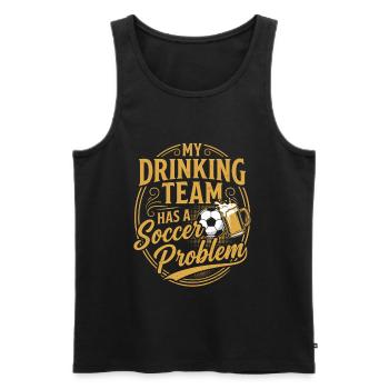 Chemise de bière de football Cadeau drôle Fan de football - Débardeur bio Premium Homme - noir - Devant - Michal (187cm)