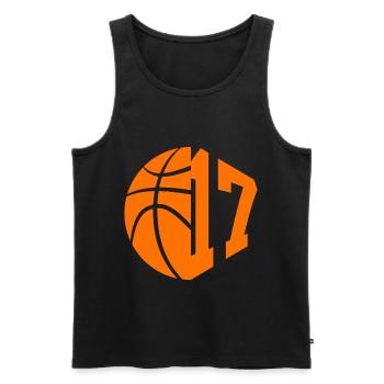 NUMBER 17 BASKETBALL 17TH BIRTHDAY - Men's Premium Organic Tank Top - black - Front - Michal (187cm)
