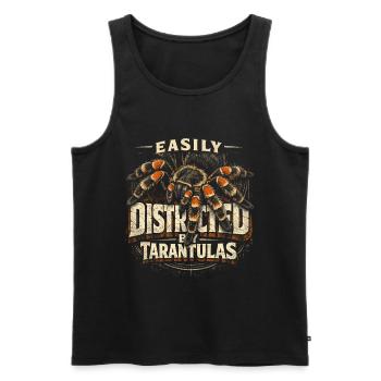 Tarantula Easily Distracted By Tarantulas - Men's Premium Organic Tank Top - black - Front - AI Model Male 178 light (178cm)