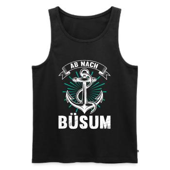 Nordsee Urlaub AB NACH BÜSUM Lustiges - Männer Premium Bio Tank Top - Schwarz - Vorne - Michal (187cm)