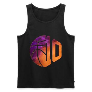 NUMÉRO 10 BASKETBALL 10E ANNIVERSAIRE - Débardeur bio Premium Homme - noir - Devant - Michal (187cm)